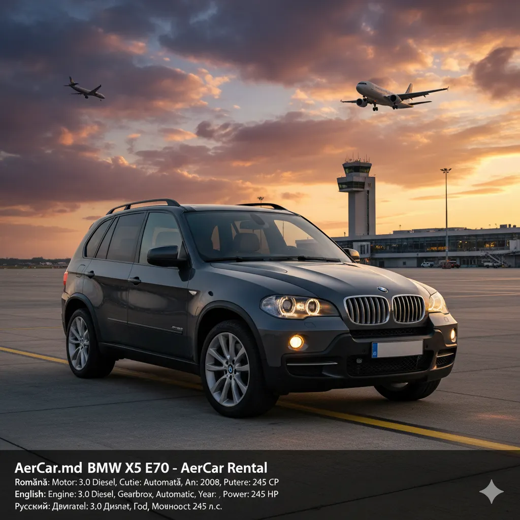 Chirie BMW X5 E70 (2008) – 3.0 Diesel Automat, 245 CP Chișinău — foto 5