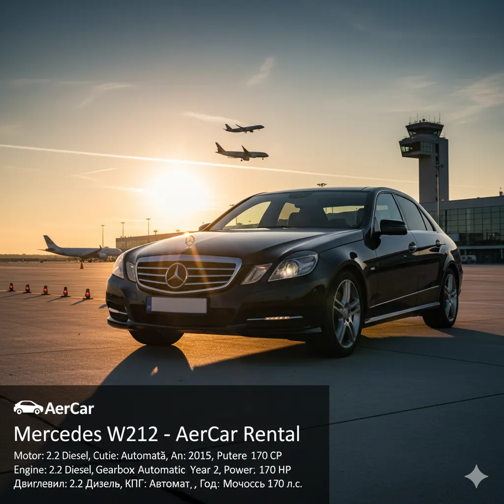 Chirie Mercedes-Benz W212 (2015) – 2.2 Diesel Automat, 170 CP (negru) Chișinău — foto 4