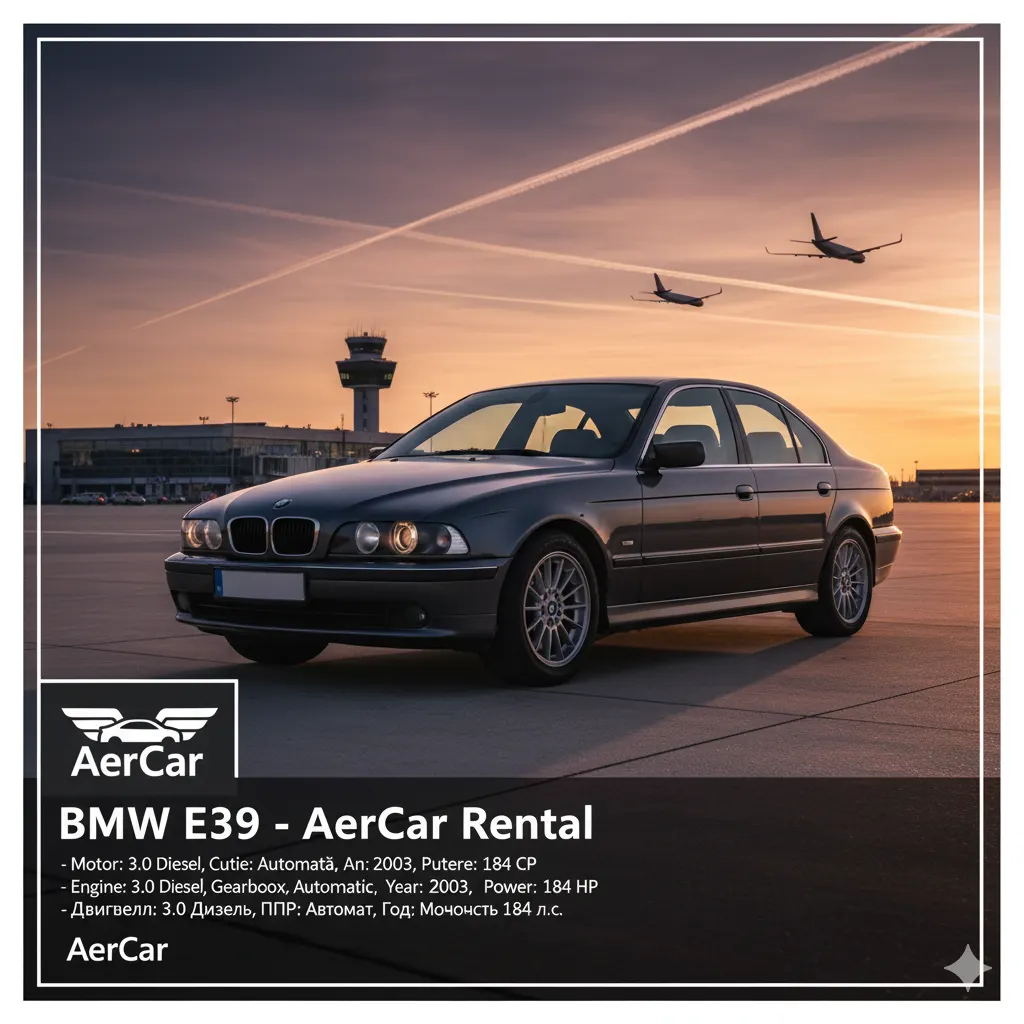 Chirie BMW E39 (2003) – 3.0 Diesel Automat, 184 CP Chișinău — foto 4
