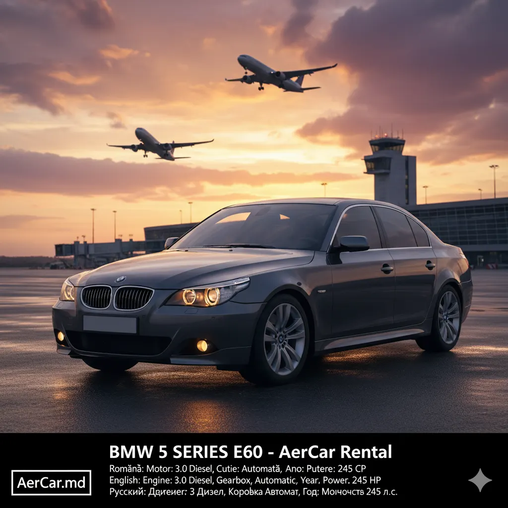 Chirie BMW Seria 5 E60 (2006) – 3.0 Diesel Automat, 245 CP Chișinău — foto 8