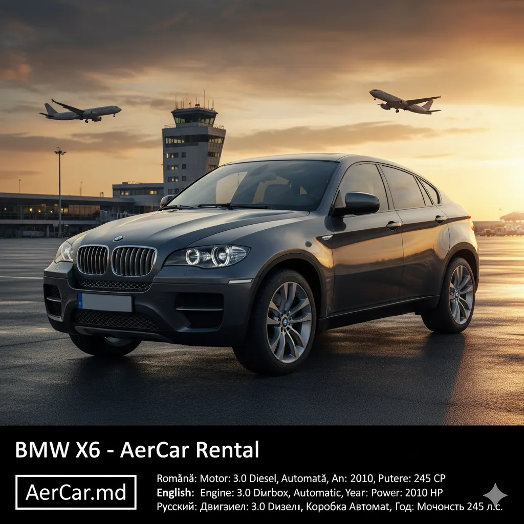 Chirie BMW X6 (2010) – 3.0 Diesel Automat, 245 CP Chișinău — foto 7
