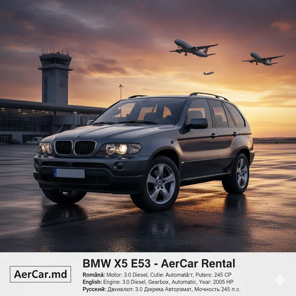 Chirie BMW X5 E53 (2005) – 3.0 Diesel Automat, 245 CP Chișinău — foto 7